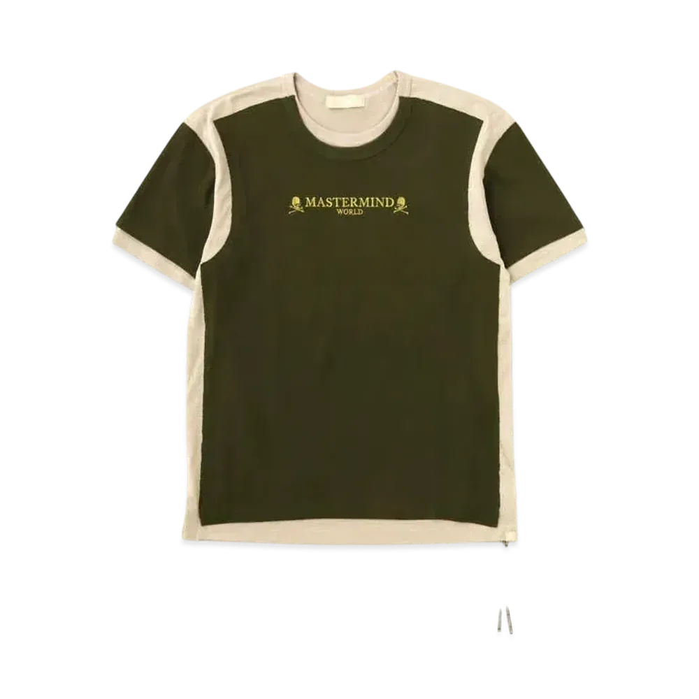 mastermind WORLD Double Layered Tee "Olive Sand"