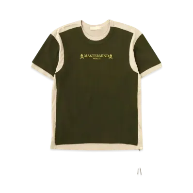 mastermind WORLD Double Layered Tee "Olive Sand"