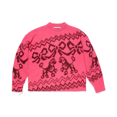 Acne Studios Jacquard Sweater "Pink/Red"