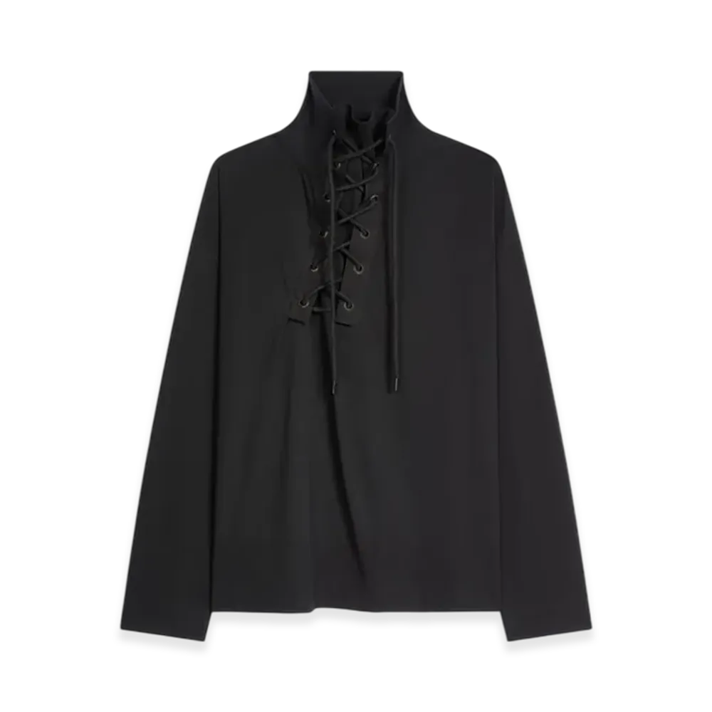 DRIES VAN NOTEN Lace Collar Tee "Black"