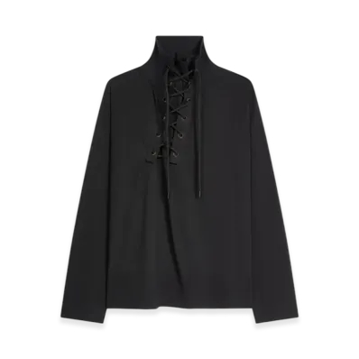 DRIES VAN NOTEN Lace Collar Tee "Black"