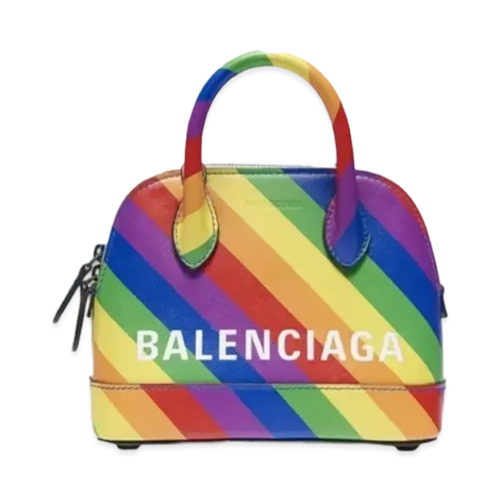 BALENCIAGA Extra Small Ville Handbag "Rainbow"