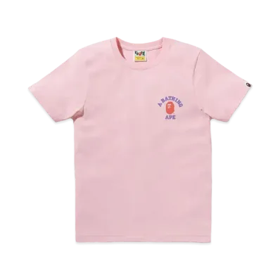 A BATHING APE College One Point Tee "Pink"