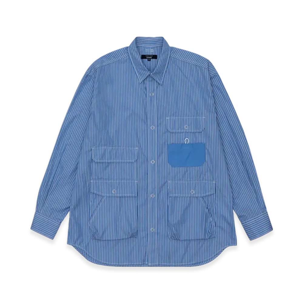 COMME des GARCONS HOMME Cotton Stripes "Navy/Sax"
