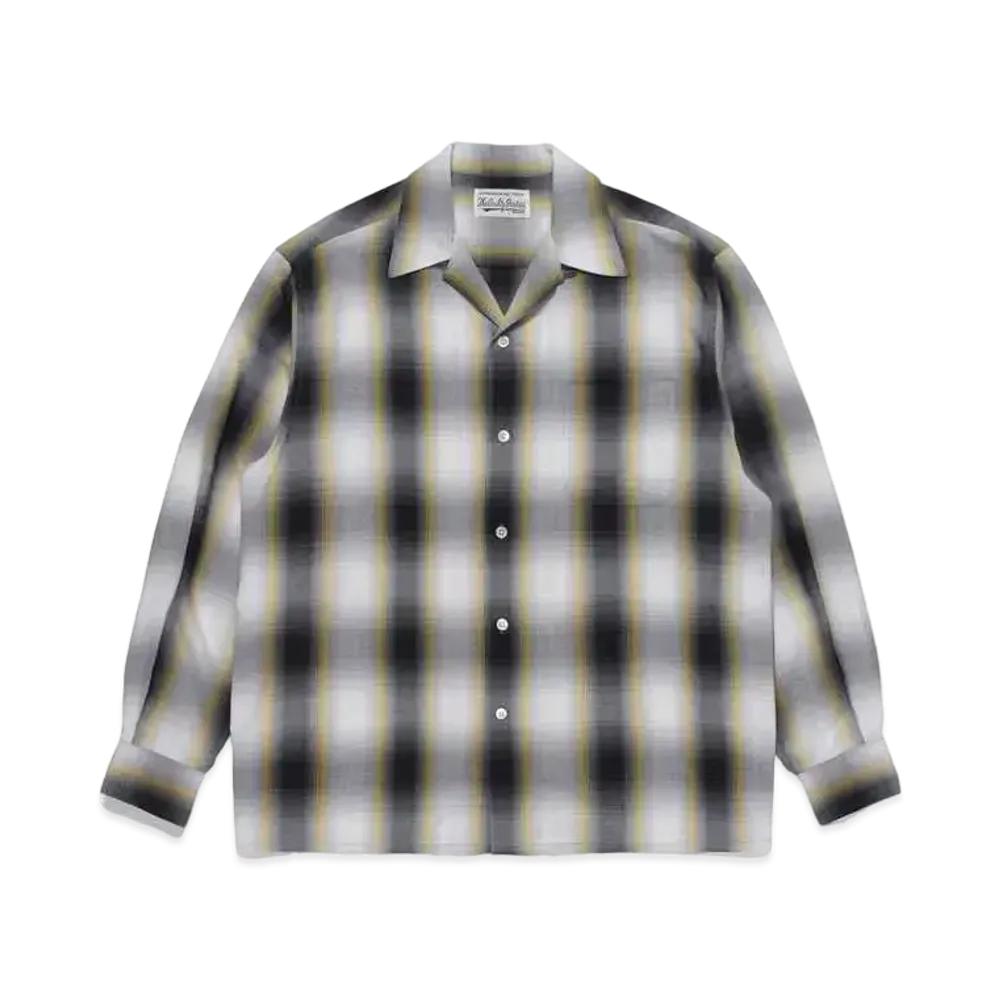 WACKO MARIA Check Open Collar Shirt "Yellow"