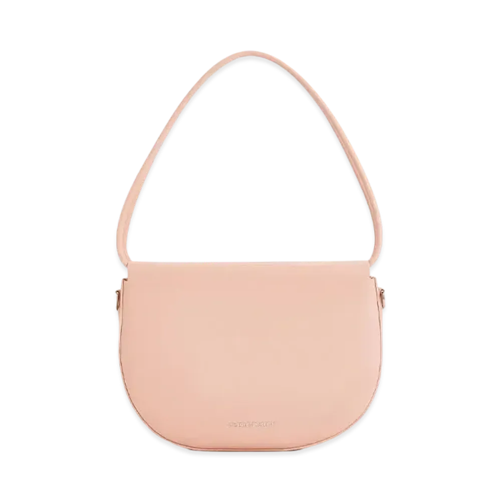 CHARLES & KEITH Elora Curved Top Handle Bag "Pink"