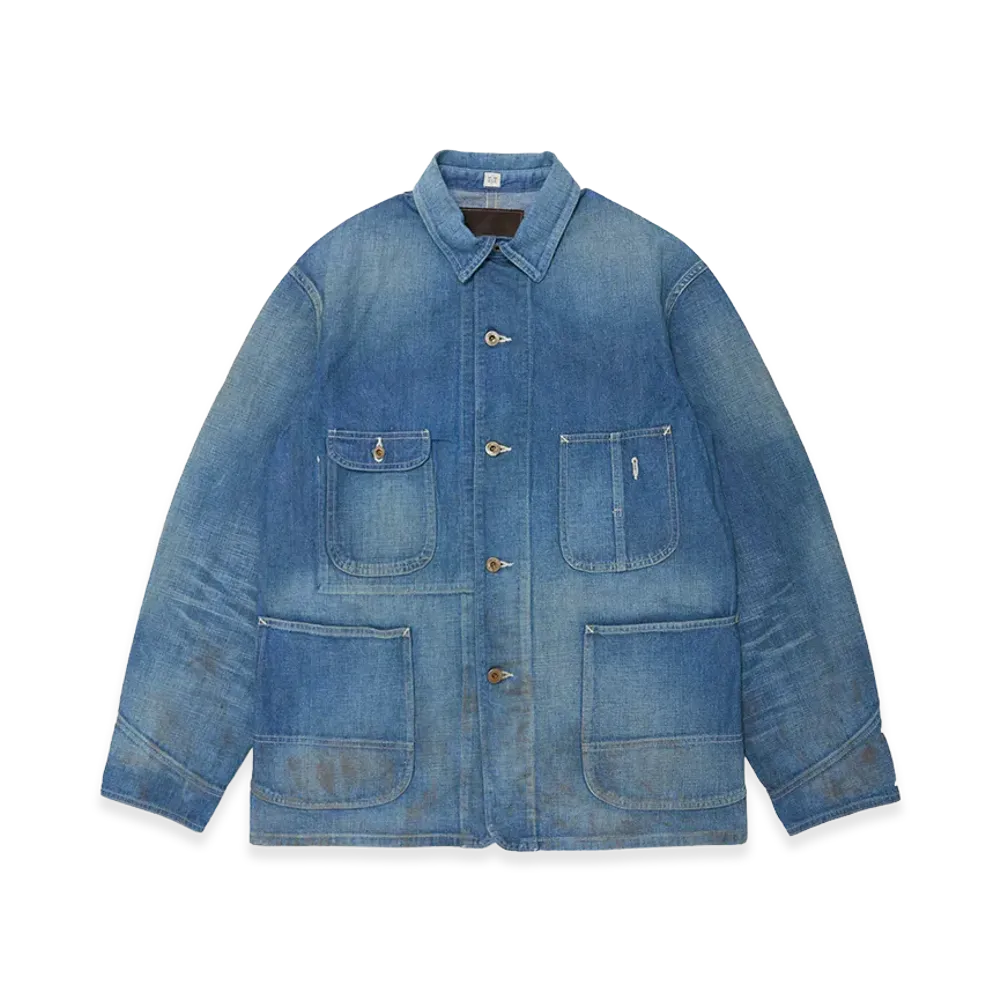 T.T Taiga Takahashi LOT.716 Coverall Jacket With Chinstrap "Damaged Indigo"
