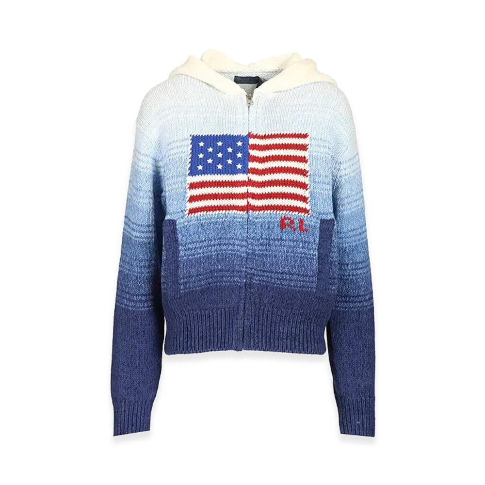 Polo Ralph Lauren Women's Ombre Cotton Hoodie "Blue"