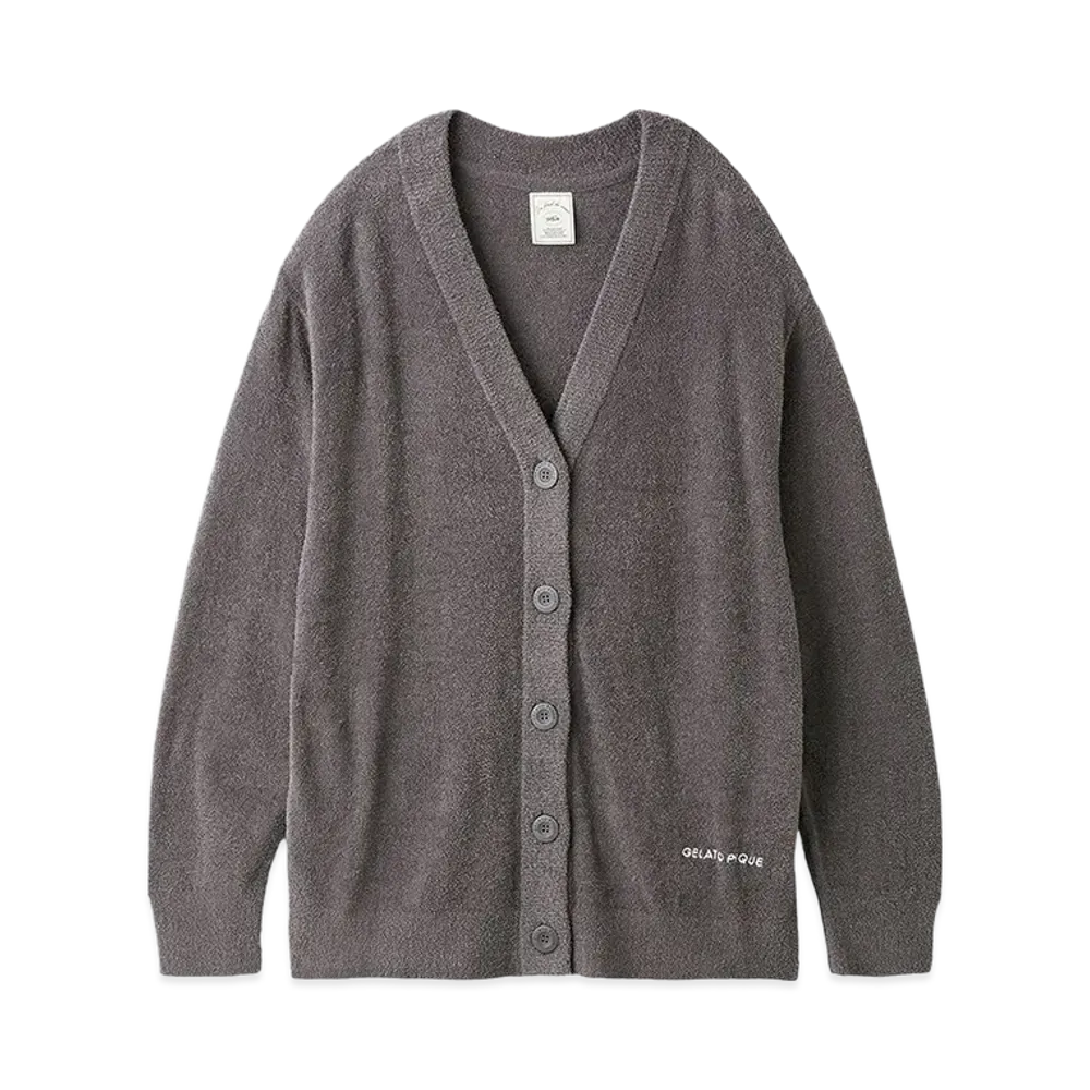 GELATO PIQUE Smoothy Lite Cardigan "Dark Gray"