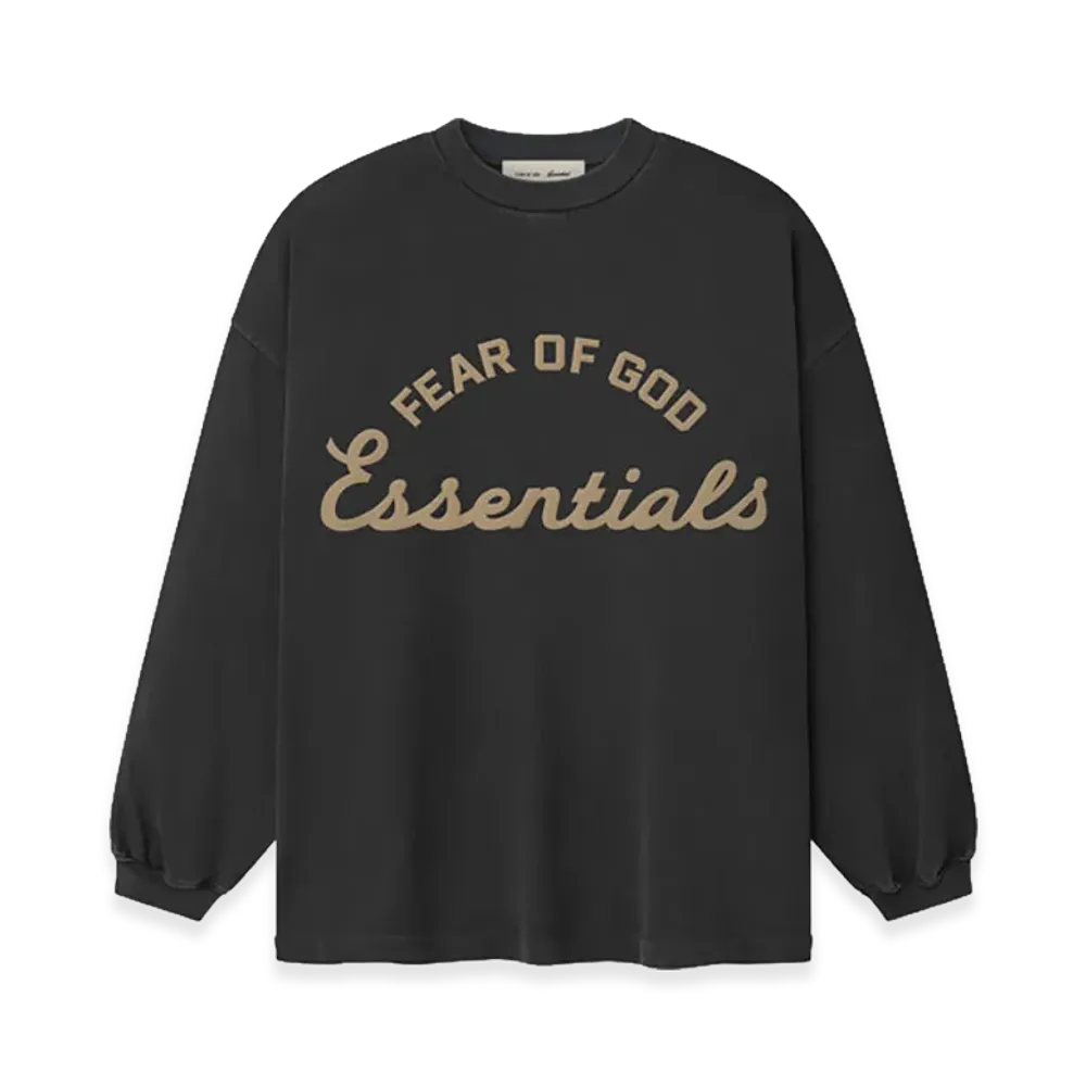 FEAR OF GOD ESSENTIALS Training 90s Long Sleeve Tee "Faded Iron Grey"