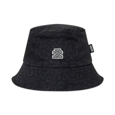 BlackEyePatch OG Label Leopard Patterned Bucket Hat "Black"