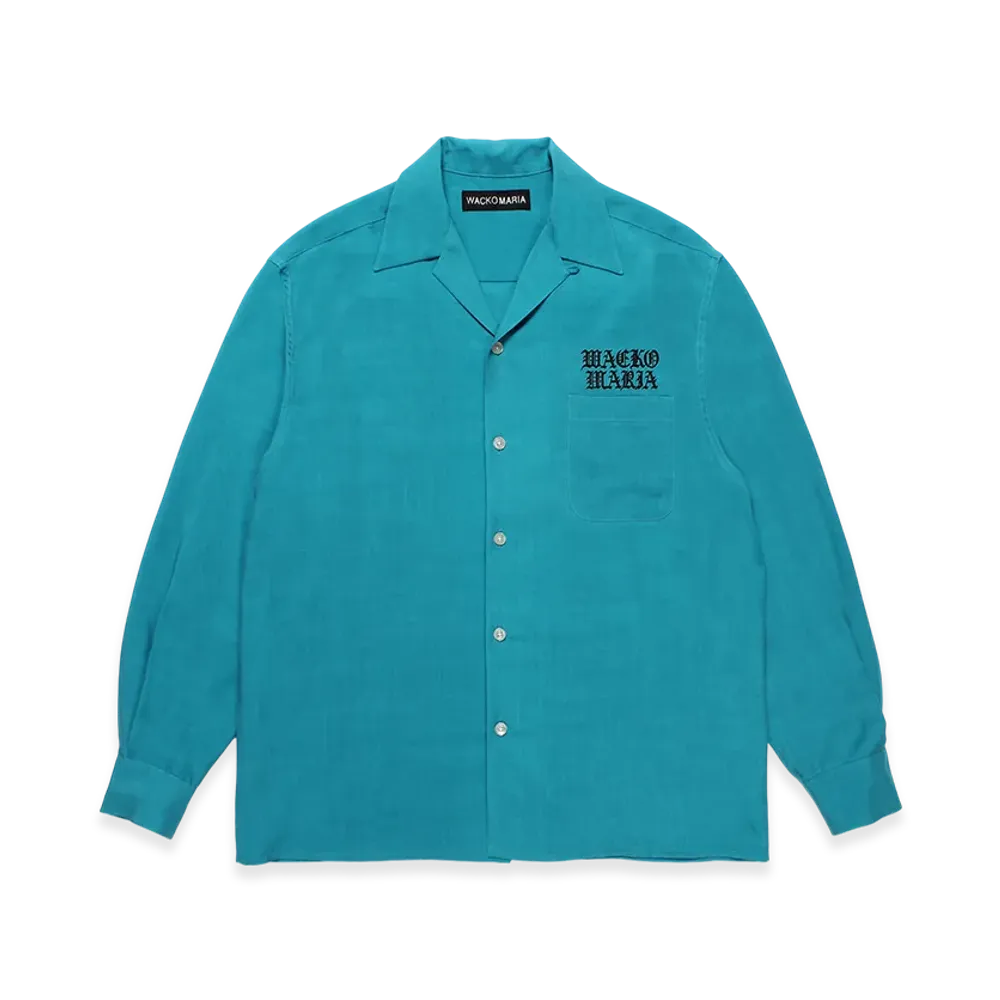 WACKO MARIA 50's Open Collar Shirt "Blue"