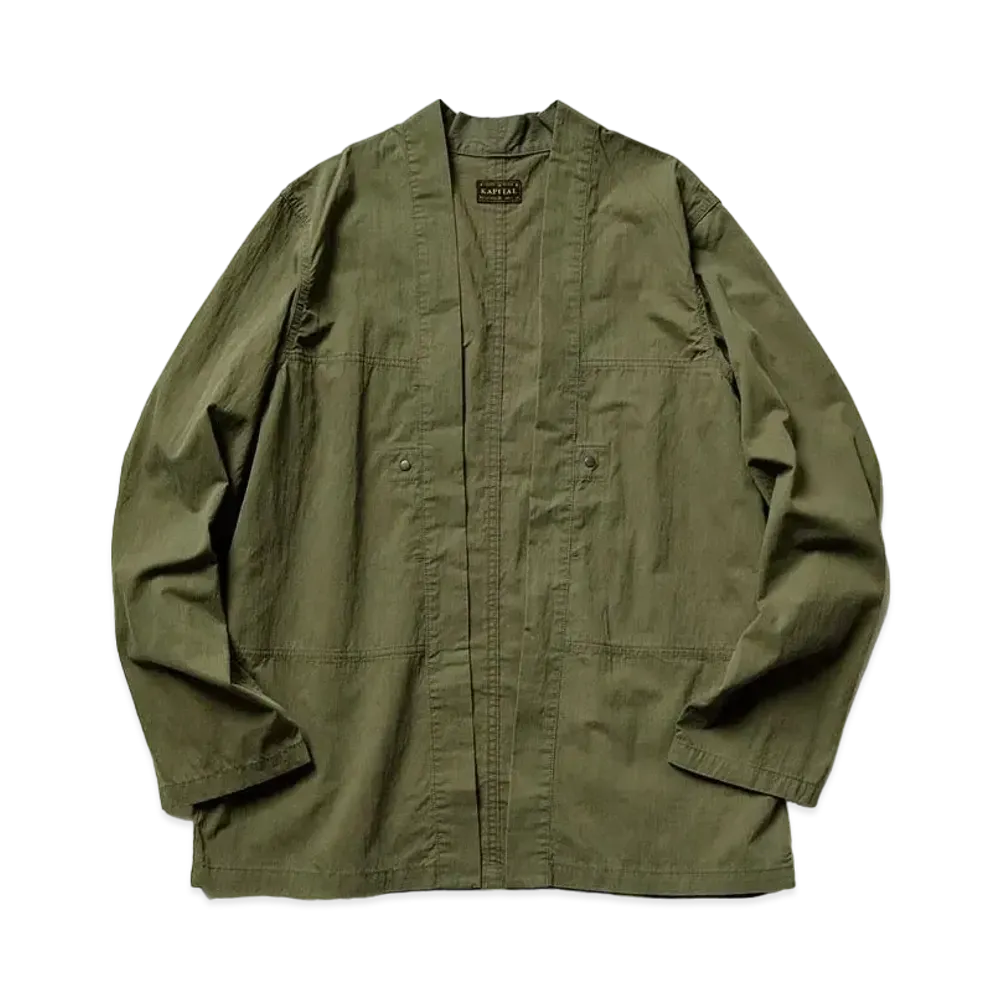 KAPITAL Ripstop Aviator Kakashi Shirt "Khaki"