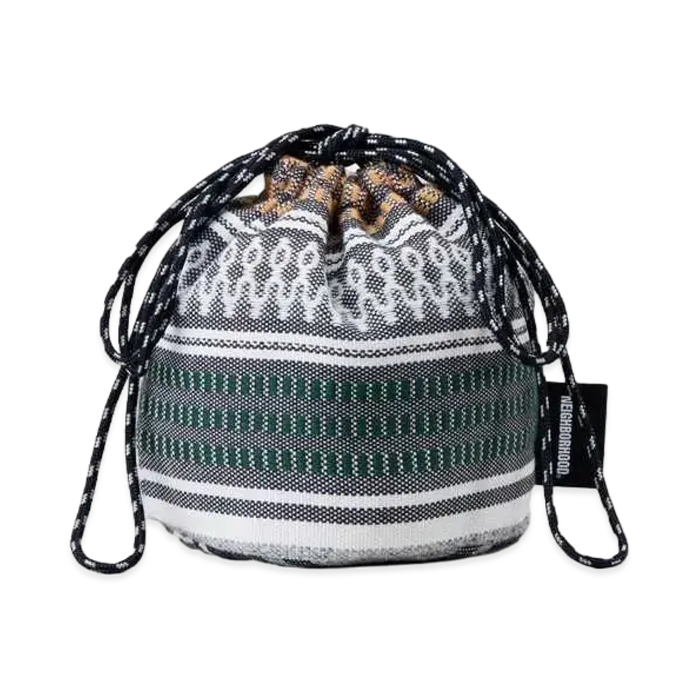 NEIGHBORHOOD Mexican Blanket Drawstring Bag "Gray"