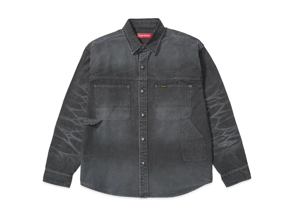 Supreme Worn Snap Painter Shirt "Black"
