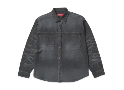 Supreme Worn Snap Painter Shirt "Black"