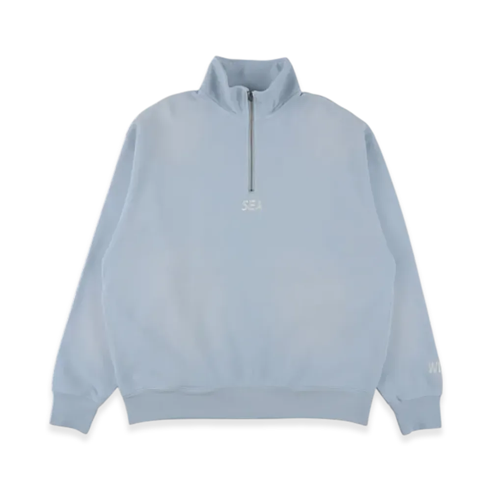 WIND AND SEA Sulfur Dyeing Logo Half Zip Sweatshirt "Sax"