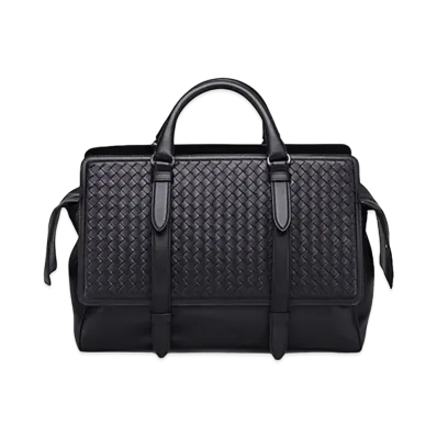 Bottega Veneta Monaco Intrecciato leather Hand Bag "Black"
