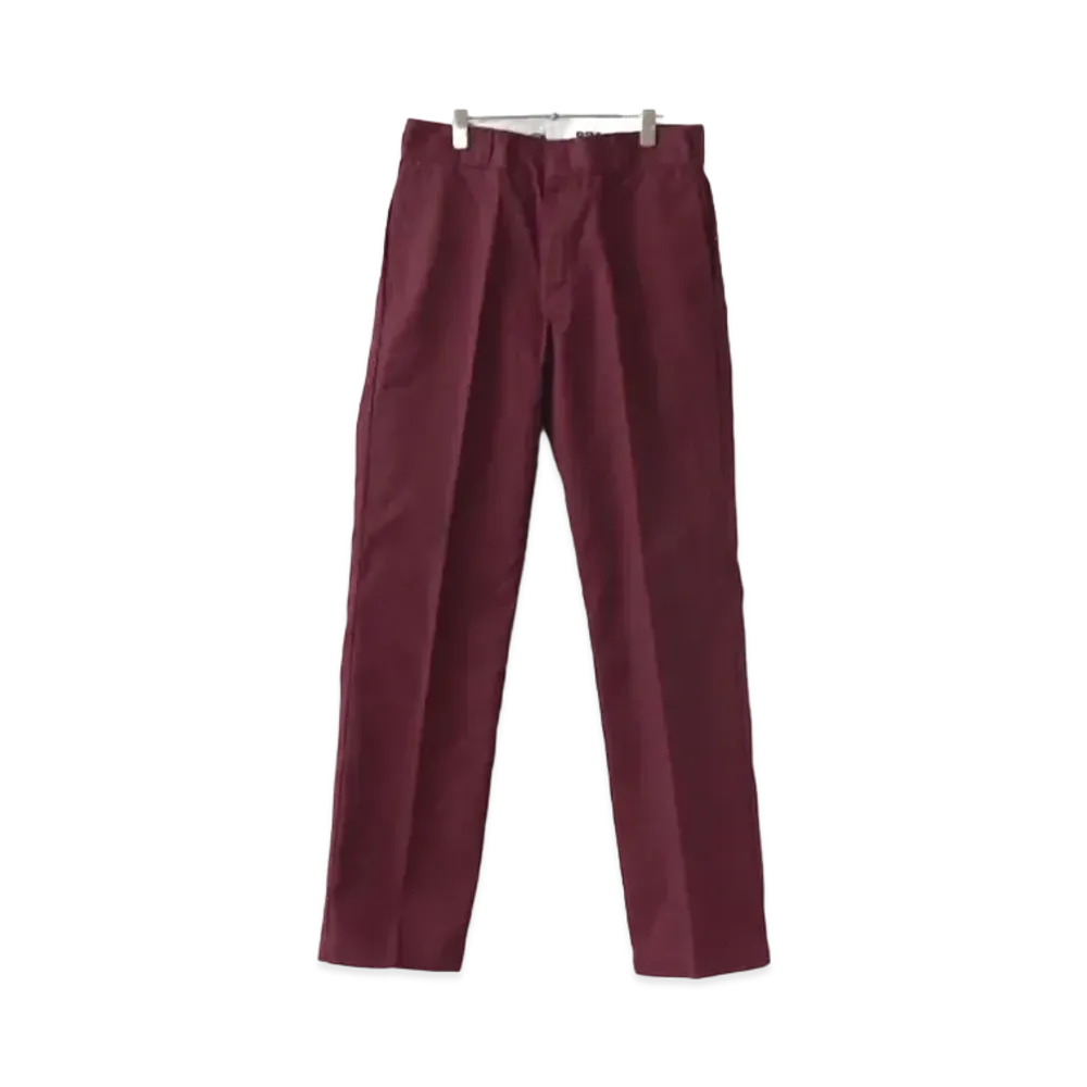 Dickies THE ORIGINAL FIT 874 TC twill center press skater pants "Maroon"