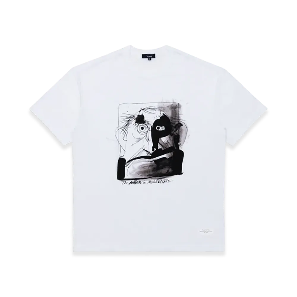 COMME des GARCONS HOMME Cotton JerseyGarment Print "Wht/BlkB Pattern"
