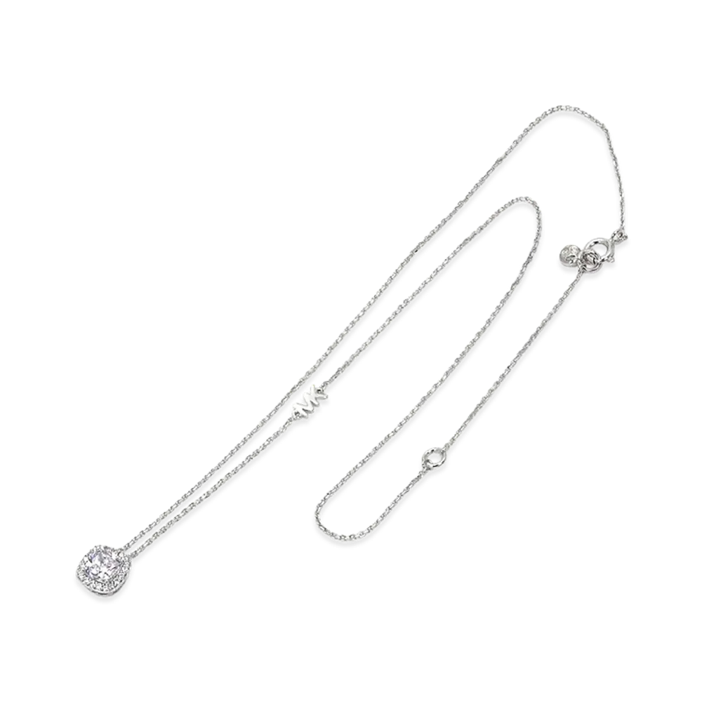 MICHAEL KORS Women's Sterling Silver Cubic Zirconia Pendant "Silver/Clear"