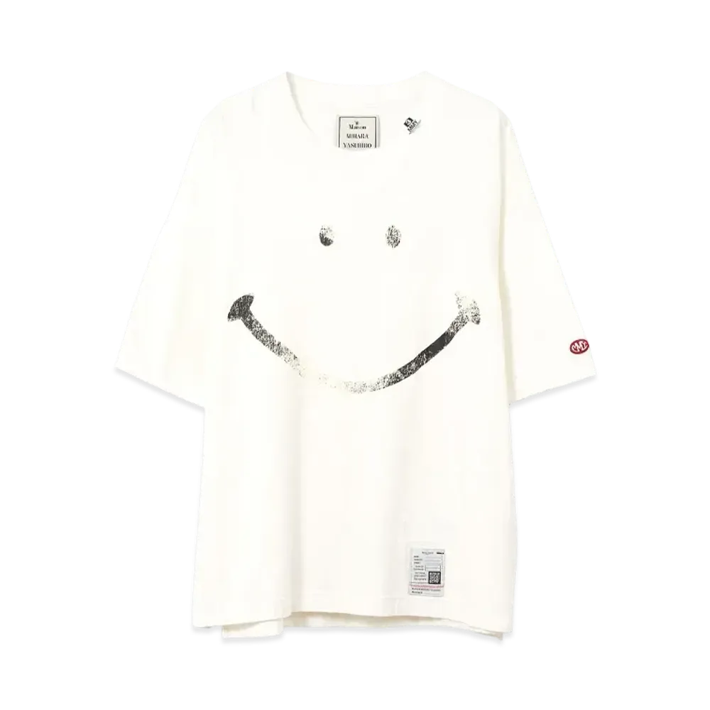 Maison MIHARA YASUHIRO Smily Face Printed T-Shirt "White"