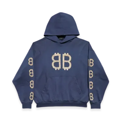 BALENCIAGA Crypto Hoodie Medium Fit "Blue"