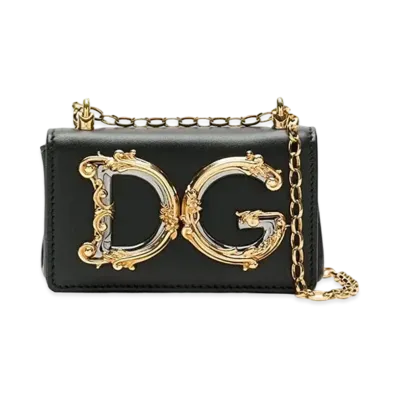 Dolce&Gabbana DG Girls Microbuck Smooth Card Skin "Black"