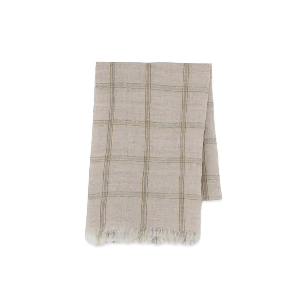 Yohji Yamamoto Y's COTTON FLAX PLAIN WEAVE WINDPEN STOLE "Light Grey"