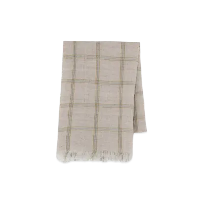Yohji Yamamoto Y's COTTON FLAX PLAIN WEAVE WINDPEN STOLE "Light Grey"