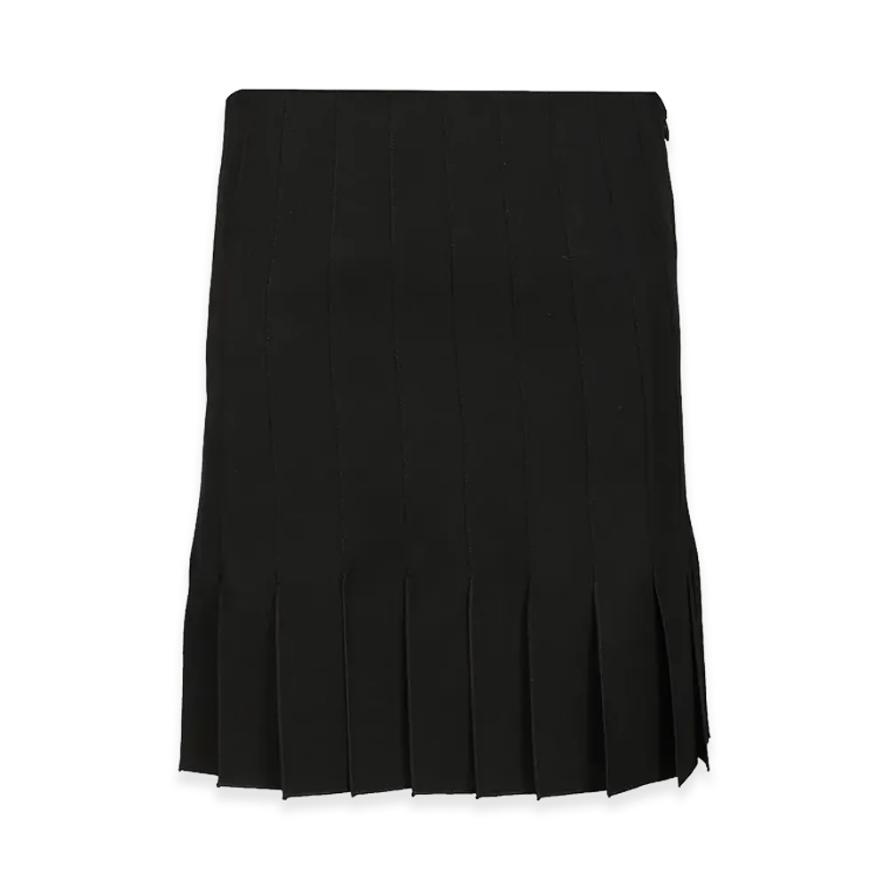 MARNI Women's Pleated Wool Mini Skirt "Black"