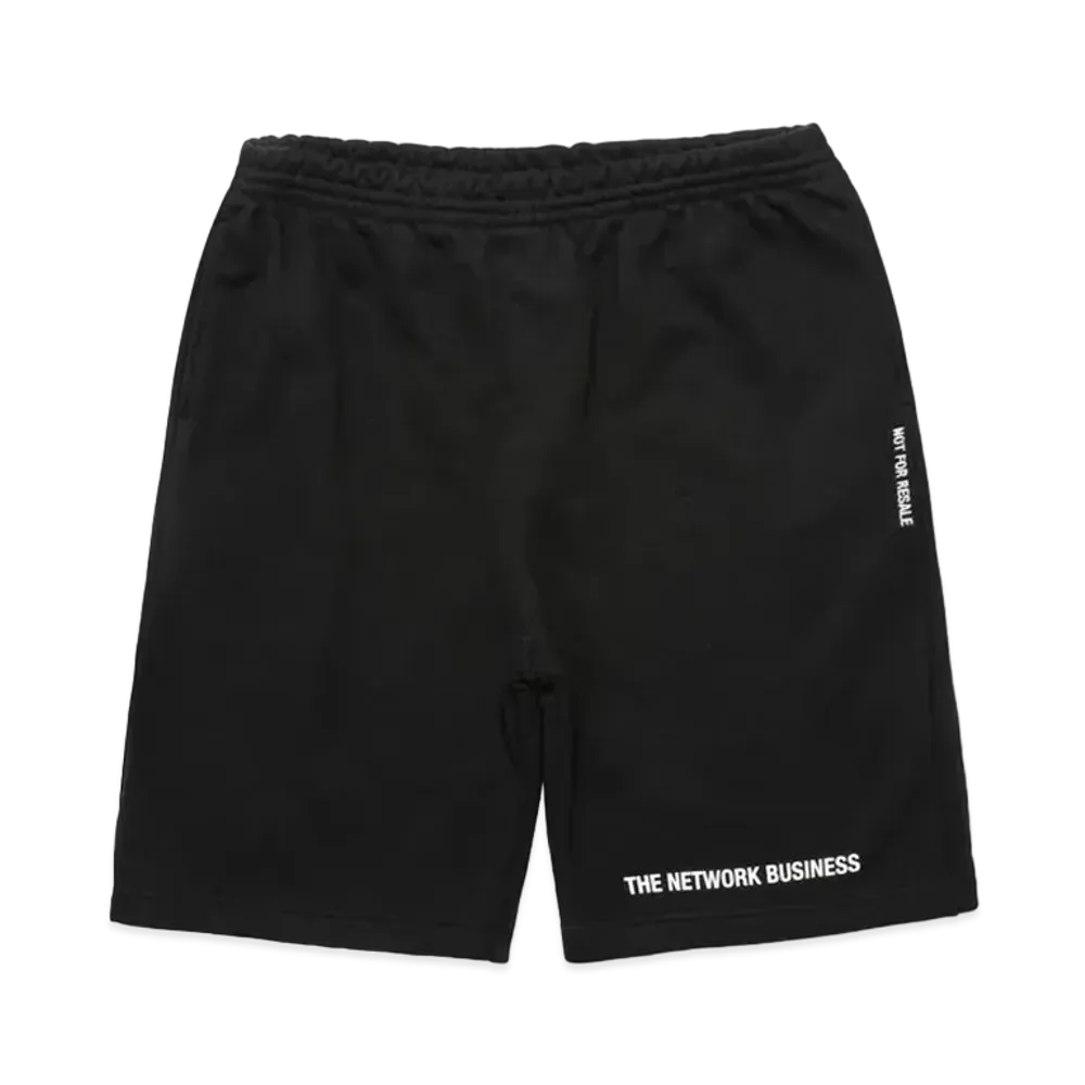 THE NETWORK BUSINESS Basic Line Sweat Shorts "Black" TNBP005-BLK