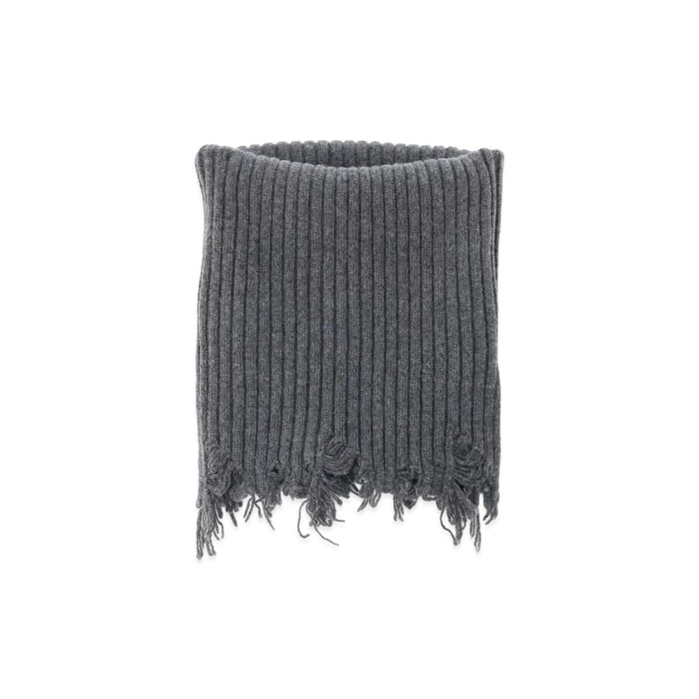 Yohji Yamamoto Y's SMOOTH LAMB CUT KNIT NECK WARMER "Grey"