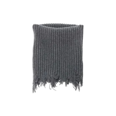 Yohji Yamamoto Y's SMOOTH LAMB CUT KNIT NECK WARMER "Grey"