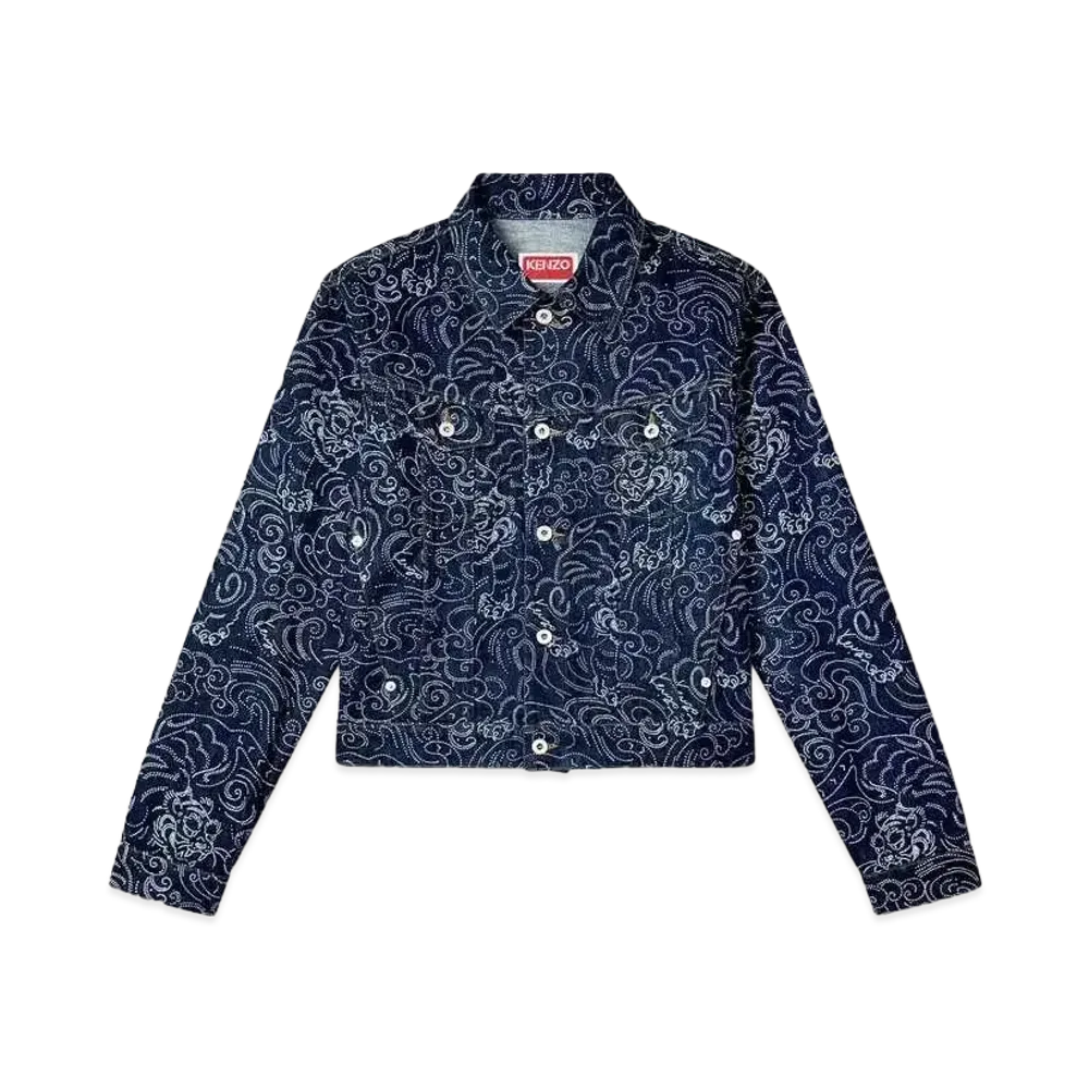 KENZO 'Star Tiger' Trucker Jacket in Japanese Denim "Rinse Blue Denim"