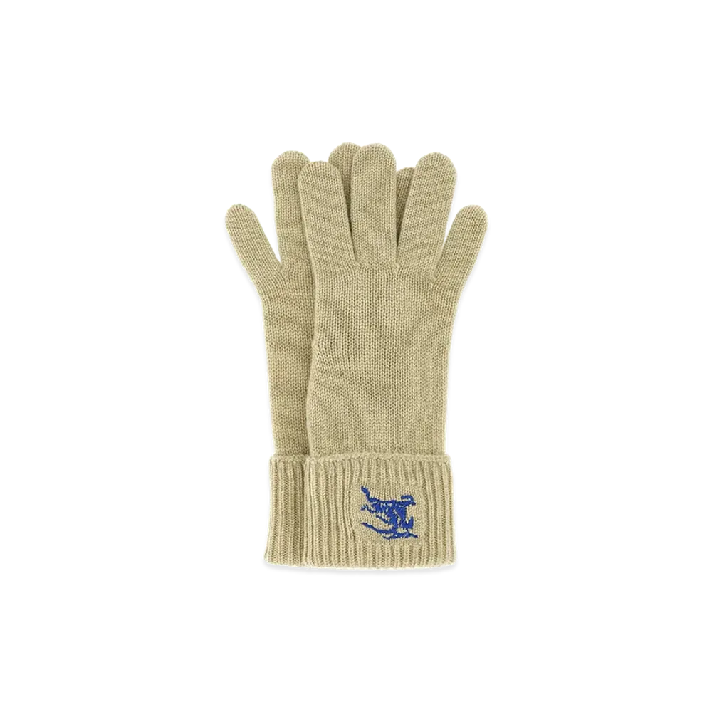 Burberry Women's Cashmere Blend Gloves "Green/Khaki"