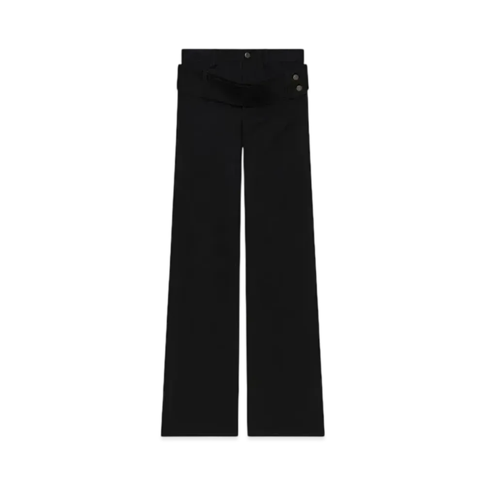 Courreges Double Belt Denim Pants "Black"