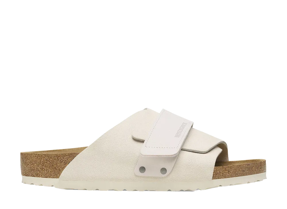 BIRKENSTOCK Kyoto Nubuck Suede Leather "Antique White"