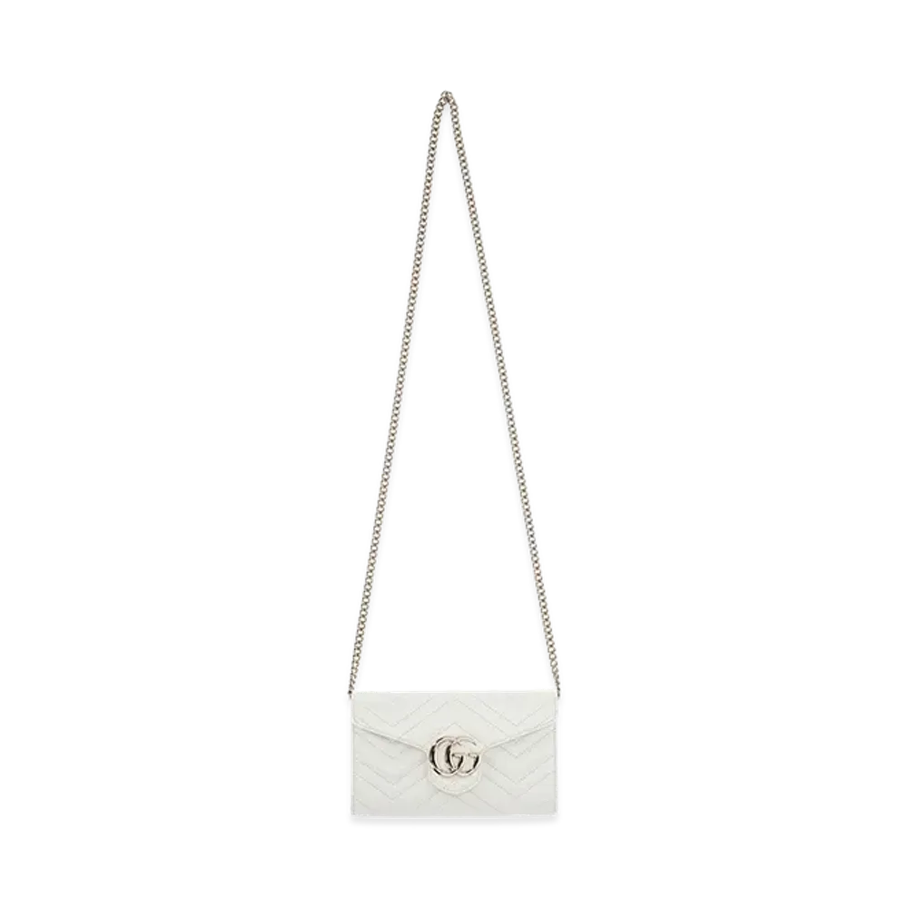 GUCCI Women's Leather GG Marmont Wallet "White"