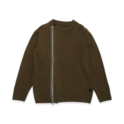 sacai S Wool Knit Blouson "Khaki"