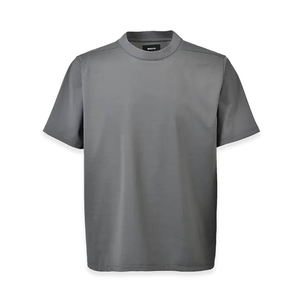 BREATH New Rich Silky Slim Tee "Charcoal"