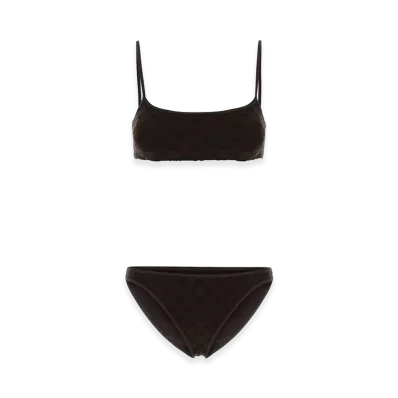 GUCCI Women's Stretch GG Jersey Bikini "Brown/Chocolate"