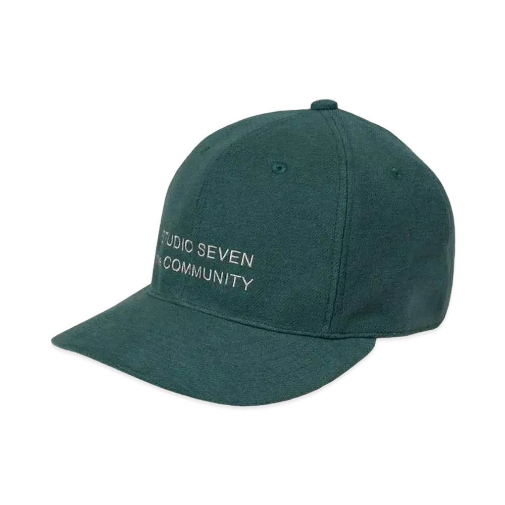 STUDIO SEVEN Flannel 6P Cap "DARK GREEN"