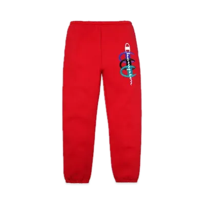 Supreme x Champion Stacked C Sweatpant "Red"