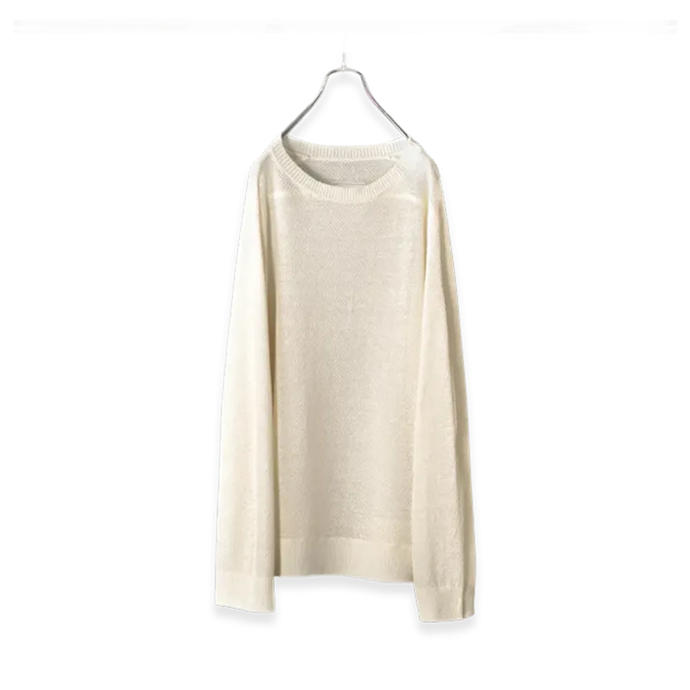 ANCELLM Linen Tuck In Knit "Ivory"