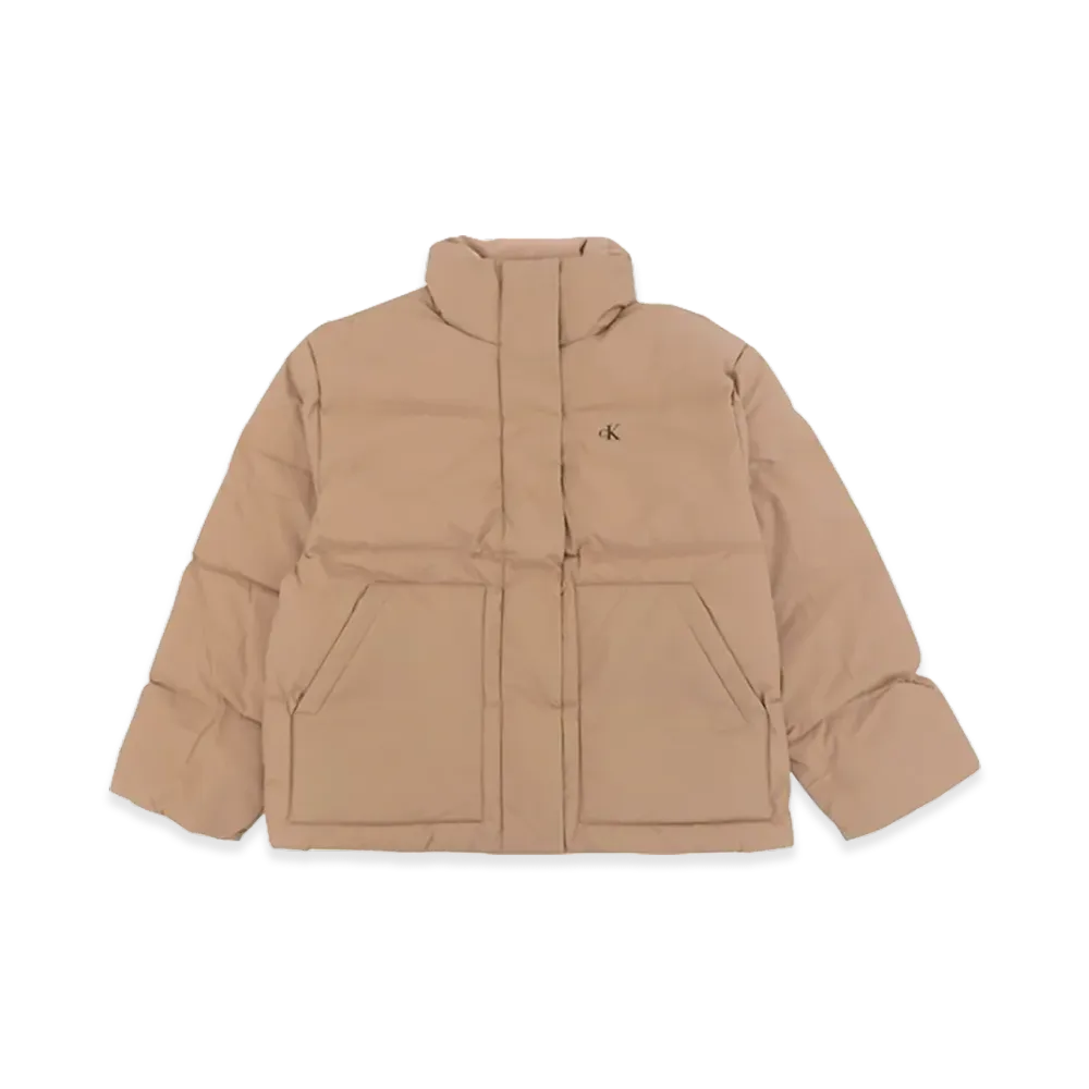 Calvin Klein Classic Small Logo Puffer Jacket "Beige"