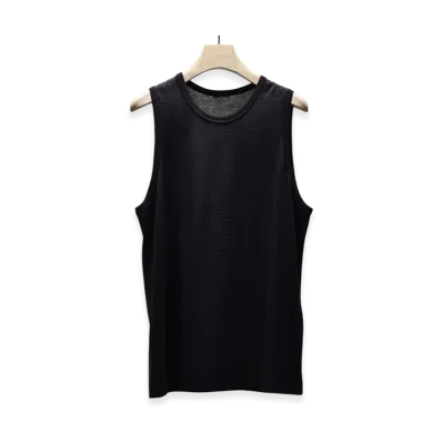 COMOLI Summer Wool Tank Top SS25 "Chacoal"