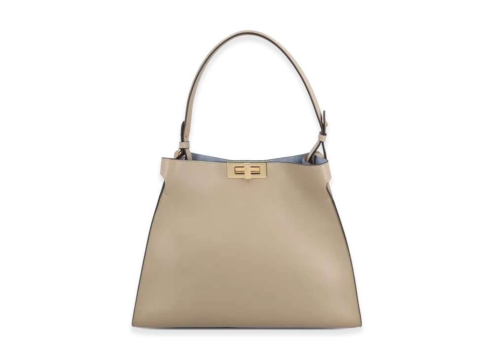FENDI Women's Leather Medium Way Handbag "Dove Gray"