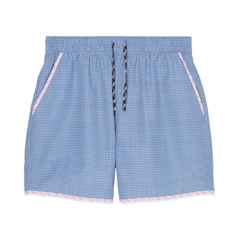 ZARA x Bad Bunny Benito Antonio Contrast Check Long Swimwear "Blue"
