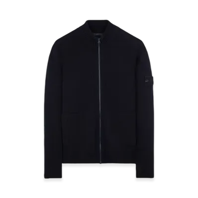Stone Island 561FA Ghost Piece Geelong Wool Mock Neck Knit - 23FW "Navy Blue"